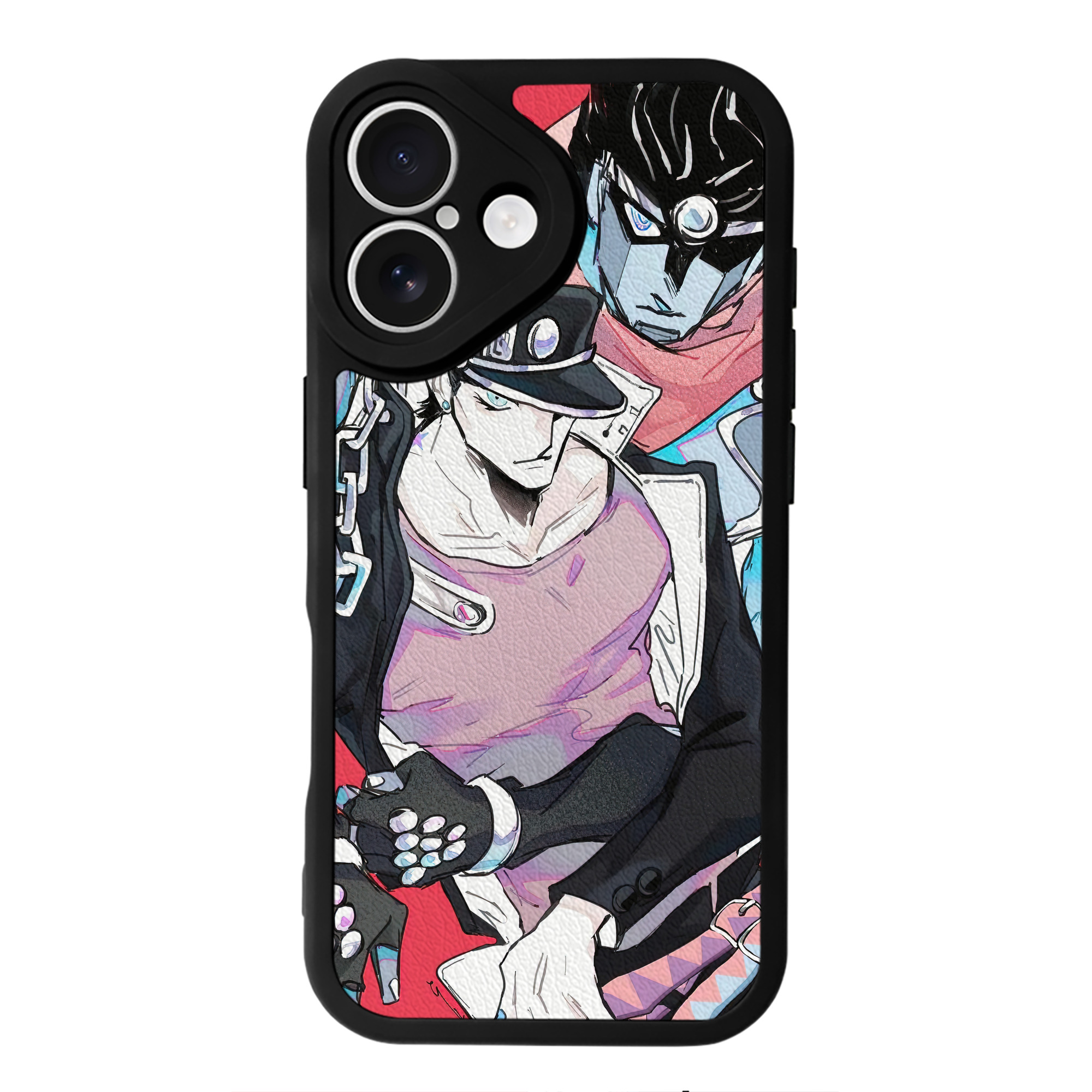 （画像用） ジョジョの奇妙な冒険 JoJo's Bizarre Adventure 【iPhone 16シリーズ対応】シリコンスマホケース（レザー調） 材質：シリコン